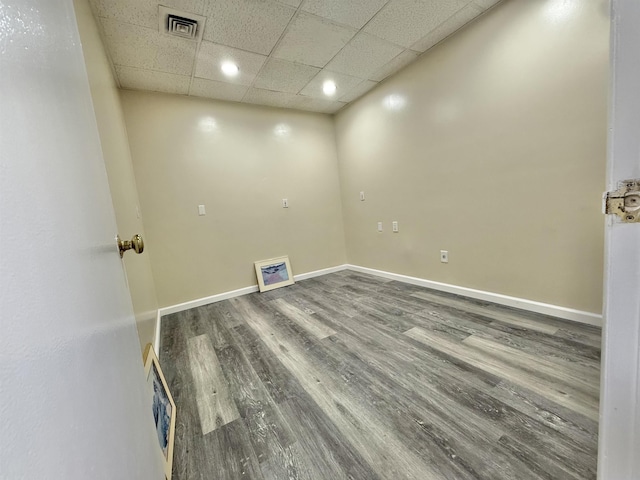201 Livingston Ave, New Brunswick, NJ 08901 - empty room featuring wood finished floors, a drop ceiling, baseboards, and recessed lighting