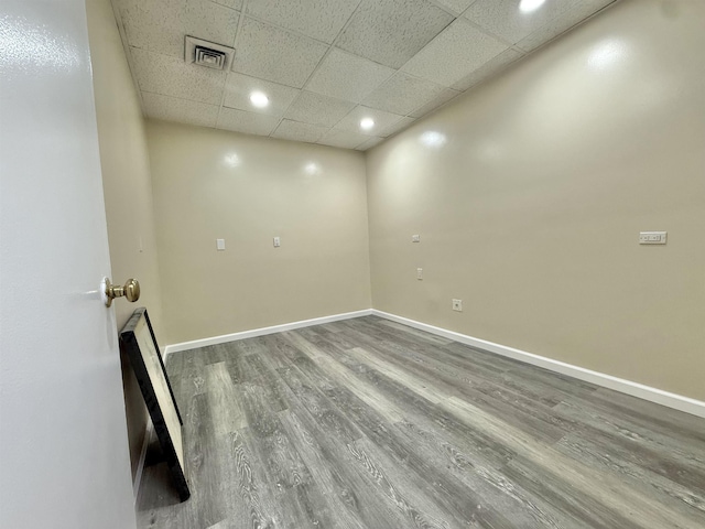 201 Livingston Ave, New Brunswick, NJ 08901 - spare room with wood finished floors, a paneled ceiling, baseboards, and recessed lighting