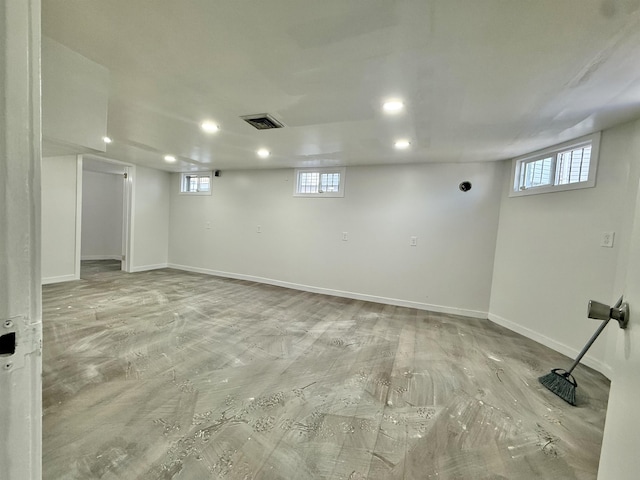 201 Livingston Ave, New Brunswick, NJ 08901 - basement featuring recessed lighting, baseboards, and plenty of natural light