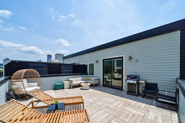 384 7th St Unit 5, Jersey City, NJ 07302 - view of patio featuring an outdoor hangout area and grilling area