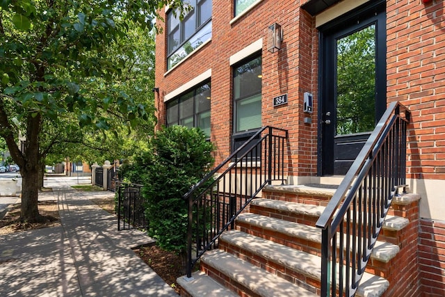 384 7th St Unit 5, Jersey City, NJ 07302 - view of exterior entry with brick siding