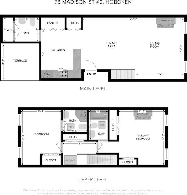 78 Madison St Unit 2, Hoboken, NJ 07030 - view of property floor plan