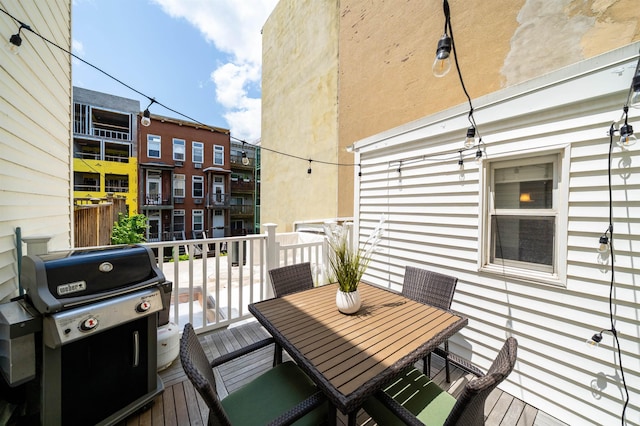 78 Madison St Unit 2, Hoboken, NJ 07030 - wooden deck featuring area for grilling and outdoor dining area