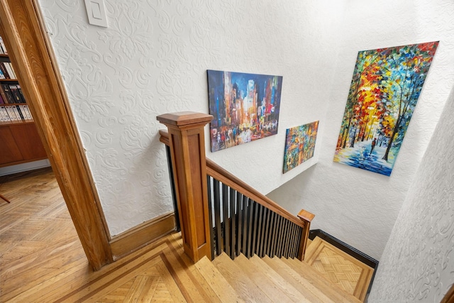138 Kensington Ave Unit 3, Jersey City, NJ 07304 - stairway featuring baseboards