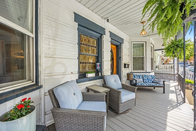138 Kensington Ave Unit 3, Jersey City, NJ 07304 - wooden deck featuring covered porch