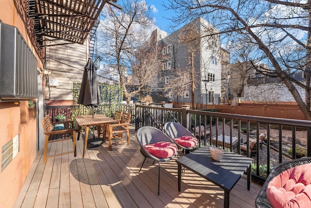 607 1st St Unit 1, Hoboken, NJ 07030 - view of wooden terrace