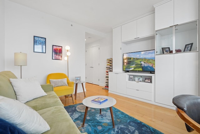 2 2nd St Unit 3103, Jersey City, NJ 07302 - living area with light wood-style floors