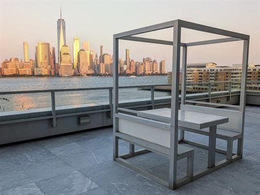 2 2nd St Unit 3103, Jersey City, NJ 07302 - exterior space featuring a skyline view and a water view