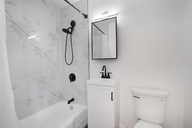 10 Huron Ave Unit 17F, Jersey City, NJ 07306 - full bathroom featuring vanity, shower / bathtub combination with curtain, and toilet