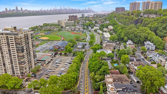 1208 River Rd, Edgewater, NJ 07020 - bird's eye view with a view of city and a water view