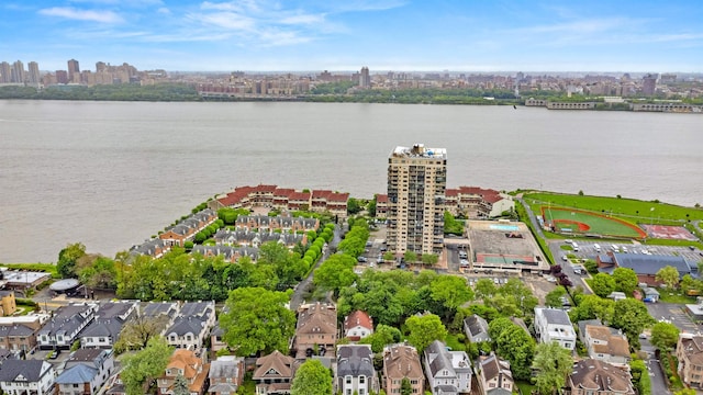1208 River Rd, Edgewater, NJ 07020 - aerial view featuring a view of city and a water view
