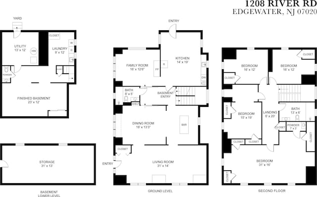 1208 River Rd, Edgewater, NJ 07020 - floor plan