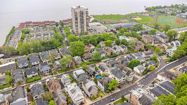 1208 River Rd, Edgewater, NJ 07020 - aerial view featuring a water view and a residential view