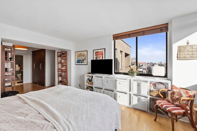 300 Newark St Unit 8G, Hoboken, NJ 07030 - bedroom with light wood-type flooring
