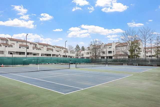 Harmon Cove Tower 426, Secaucus, NJ 07094 - view of tennis court with community basketball court and a residential view