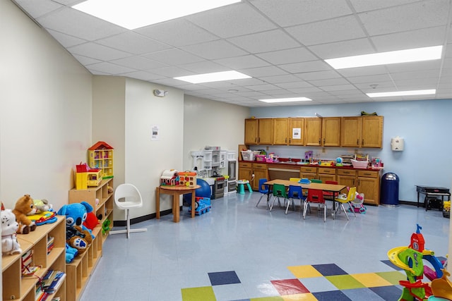 Harmon Cove Tower 426, Secaucus, NJ 07094 - game room featuring a drop ceiling and baseboards