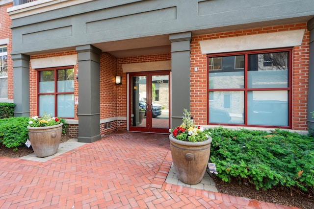 443 2nd St Unit 412, Jersey City, NJ 07302 - view of exterior entry with french doors and brick siding