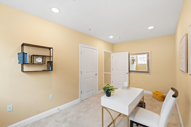 769 Montgomery St Unit 211, Jersey City, NJ 07306 - home office with light colored carpet and recessed lighting