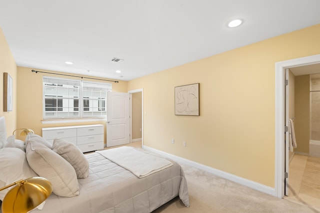 769 Montgomery St Unit 211, Jersey City, NJ 07306 - bedroom with light carpet and recessed lighting