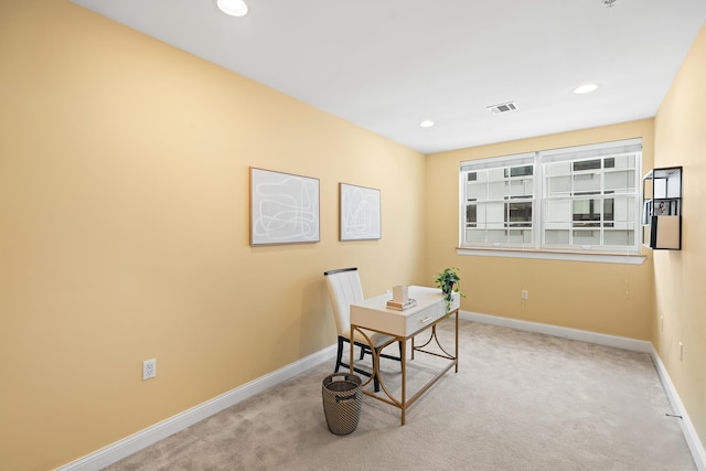 769 Montgomery St Unit 211, Jersey City, NJ 07306 - office area featuring carpet flooring and recessed lighting