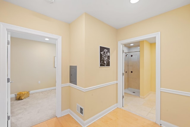 769 Montgomery St Unit 211, Jersey City, NJ 07306 - hallway featuring wood finished floors and recessed lighting