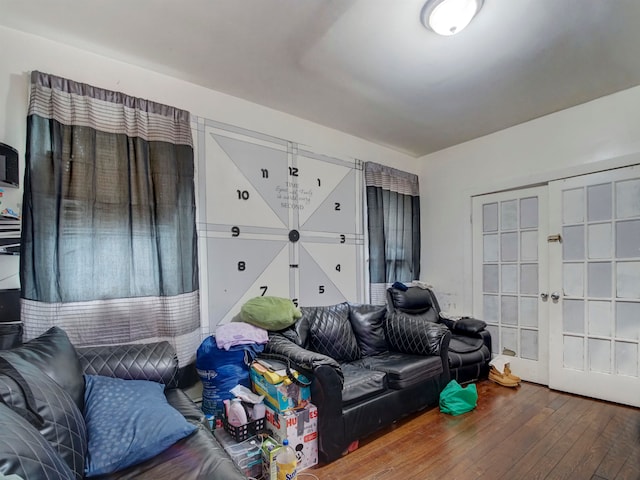 living room featuring wood-type flooring