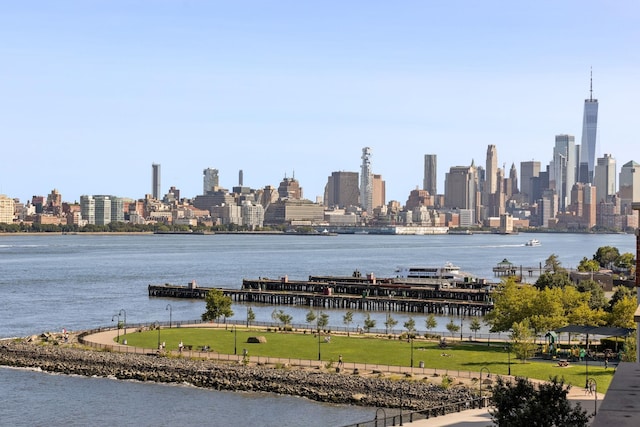 1125 Maxwell Ln Unit 654, Hoboken, NJ 07030 - water view featuring city skyline