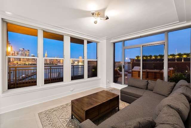 1125 Maxwell Ln Unit 654, Hoboken, NJ 07030 - sunroom / solarium featuring baseboards