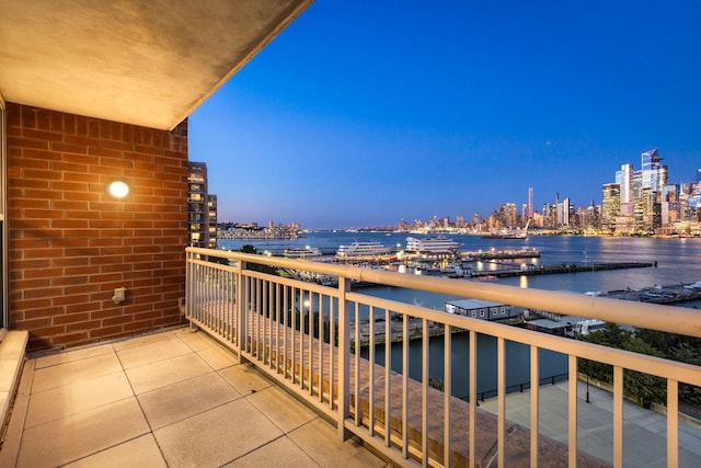1125 Maxwell Ln Unit 654, Hoboken, NJ 07030 - balcony with a view of skyline and a water view