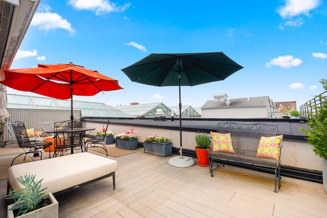 187 Wayne St Unit C405, Jersey City, NJ 07302 - deck with outdoor dining space