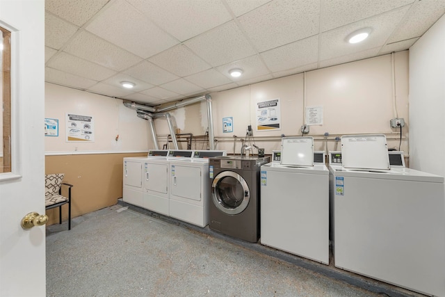 laundry room featuring separate washer and dryer