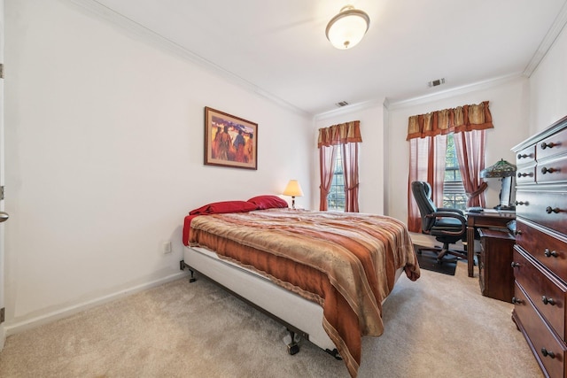 265 Custer Ave Unit 103, Jersey City, NJ 07305 - bedroom featuring crown molding, light carpet, and an office area