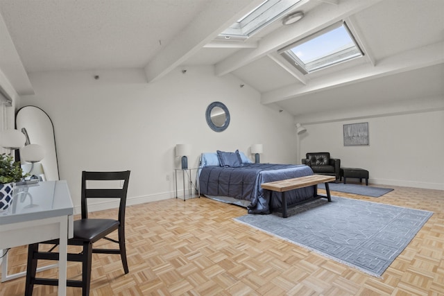 300 Communipaw Ave Unit 219, Jersey City, NJ 07304 - bedroom featuring a skylight and baseboards