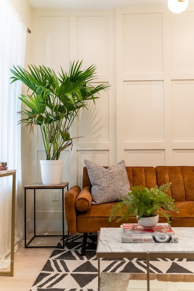 166 Steuben St Unit 1A, Jersey City, NJ 07302 - living room featuring a decorative wall and light wood finished floors