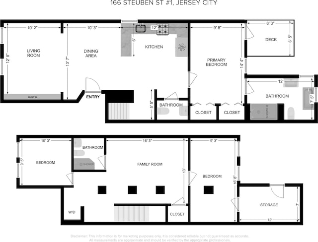 166 Steuben St Unit 1A, Jersey City, NJ 07302 - property floor plan