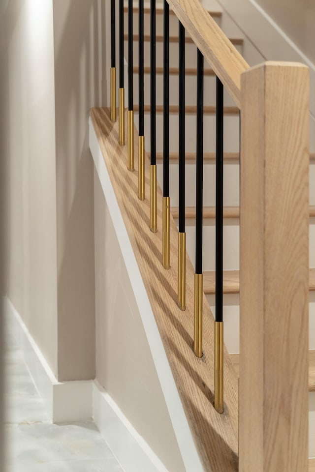 166 Steuben St Unit 1A, Jersey City, NJ 07302 - stairway featuring baseboards