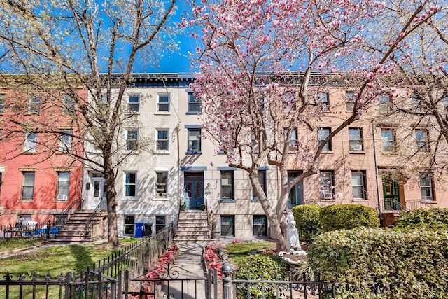 294 4th St, Jersey City, NJ 07302 - view of property with a fenced front yard