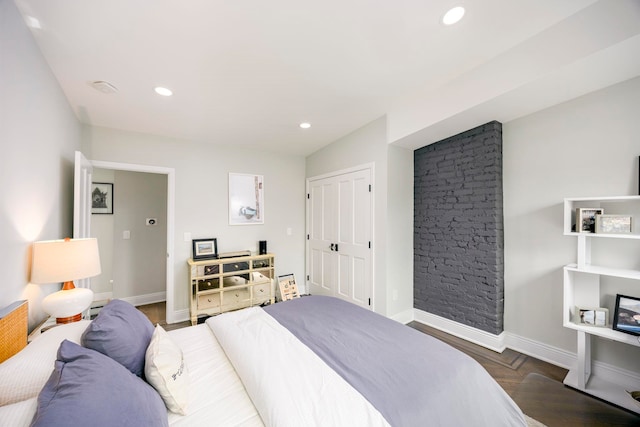294 4th St, Jersey City, NJ 07302 - bedroom with a closet, recessed lighting, and baseboards