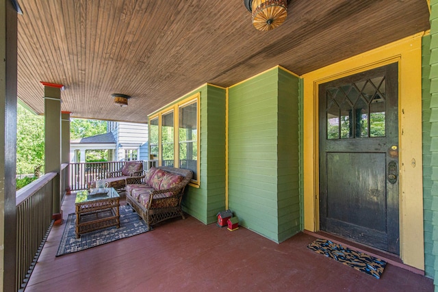68 Osborne St, Glen Ridge, NJ 07028 - view of exterior entry featuring covered porch and an outdoor hangout area