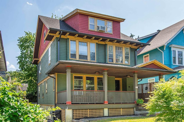 68 Osborne St, Glen Ridge, NJ 07028 - view of front facade with a porch and a shingled roof