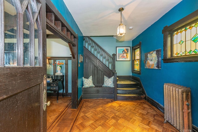 68 Osborne St, Glen Ridge, NJ 07028 - stairs with radiator and baseboards
