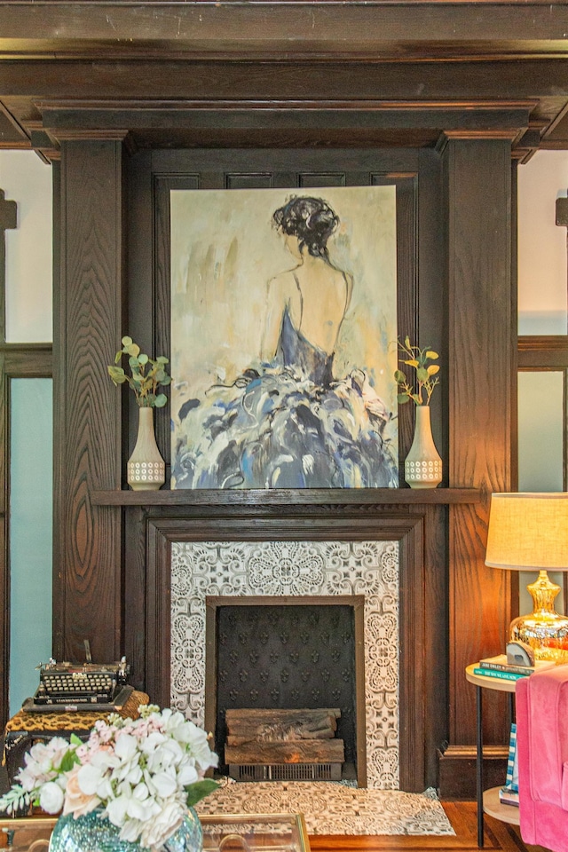 68 Osborne St, Glen Ridge, NJ 07028 - detailed view of a large fireplace