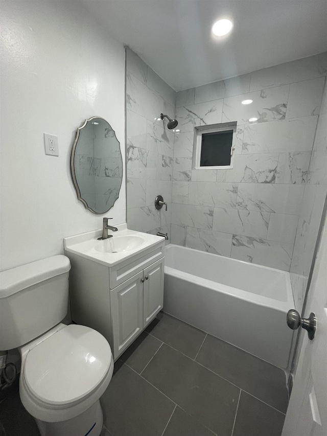 2200 Paterson Plank Rd Unit 25, North Bergen, NJ 07047 - bathroom with vanity, shower / bath combination, and tile patterned floors