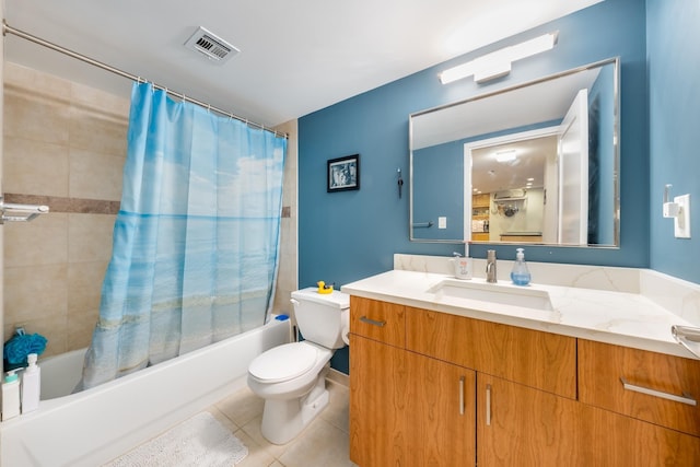 700 1st St Unit 11M, Hoboken, NJ 07030 - full bath featuring shower / bath combo, vanity, and tile patterned floors