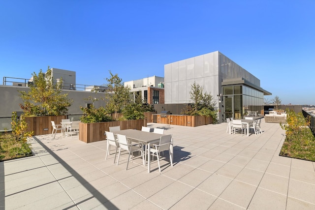 view of patio with outdoor dining space