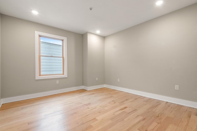 211 Summit Ave Unit 2, Jersey City, NJ 07304 - spare room with light wood-style flooring, recessed lighting, and a pendent fire sprinkler