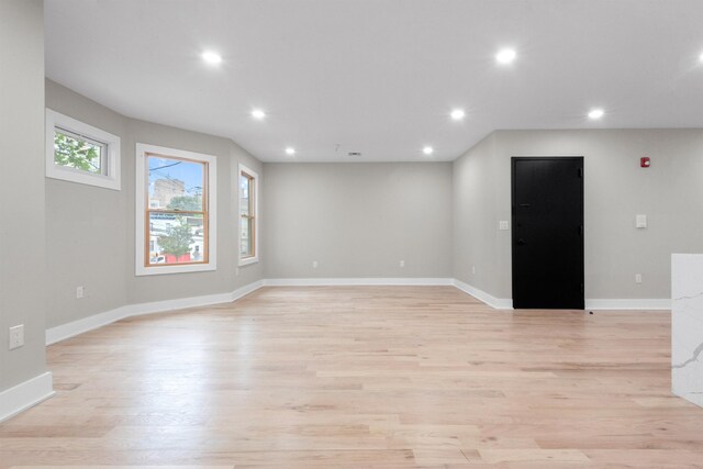 211 Summit Ave Unit 2, Jersey City, NJ 07304 - spare room with light wood finished floors and recessed lighting