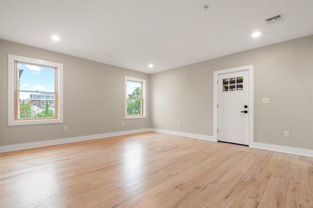 211 Summit Ave Unit 2, Jersey City, NJ 07304 - spare room featuring light wood-style floors and recessed lighting