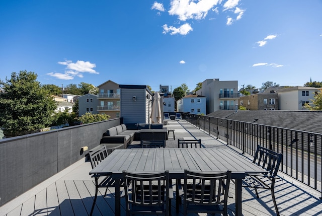 deck featuring an outdoor hangout area