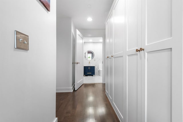 3312 Hudson Ave Unit 3L, Union City, NJ 07087 - corridor with dark wood finished floors and recessed lighting